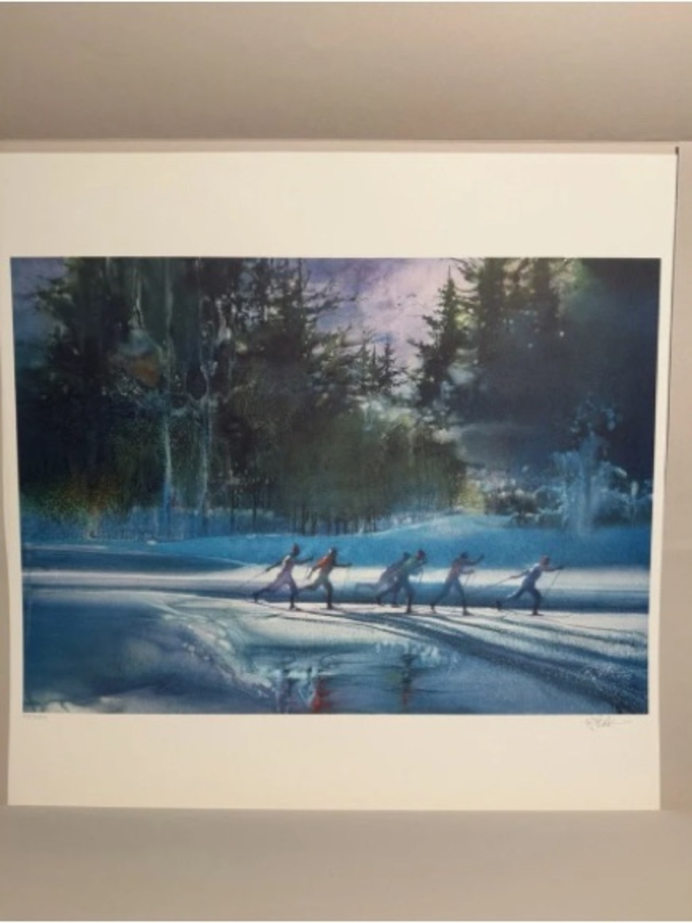 VTG Limited edition lithograph, Cross-Country Skiing, 1983 Olympi , Robert Peak
